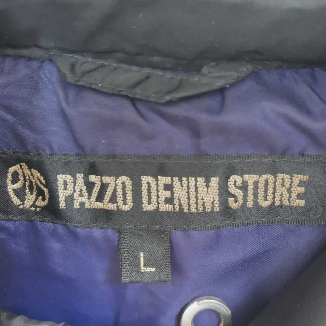 Pazzo Denim Store Down Jacket Raccoon Far Full Zip Hood L | パッゾデニムストア　ダウンジャケット　ラクーン　ファ－　フルジップ　フード　L