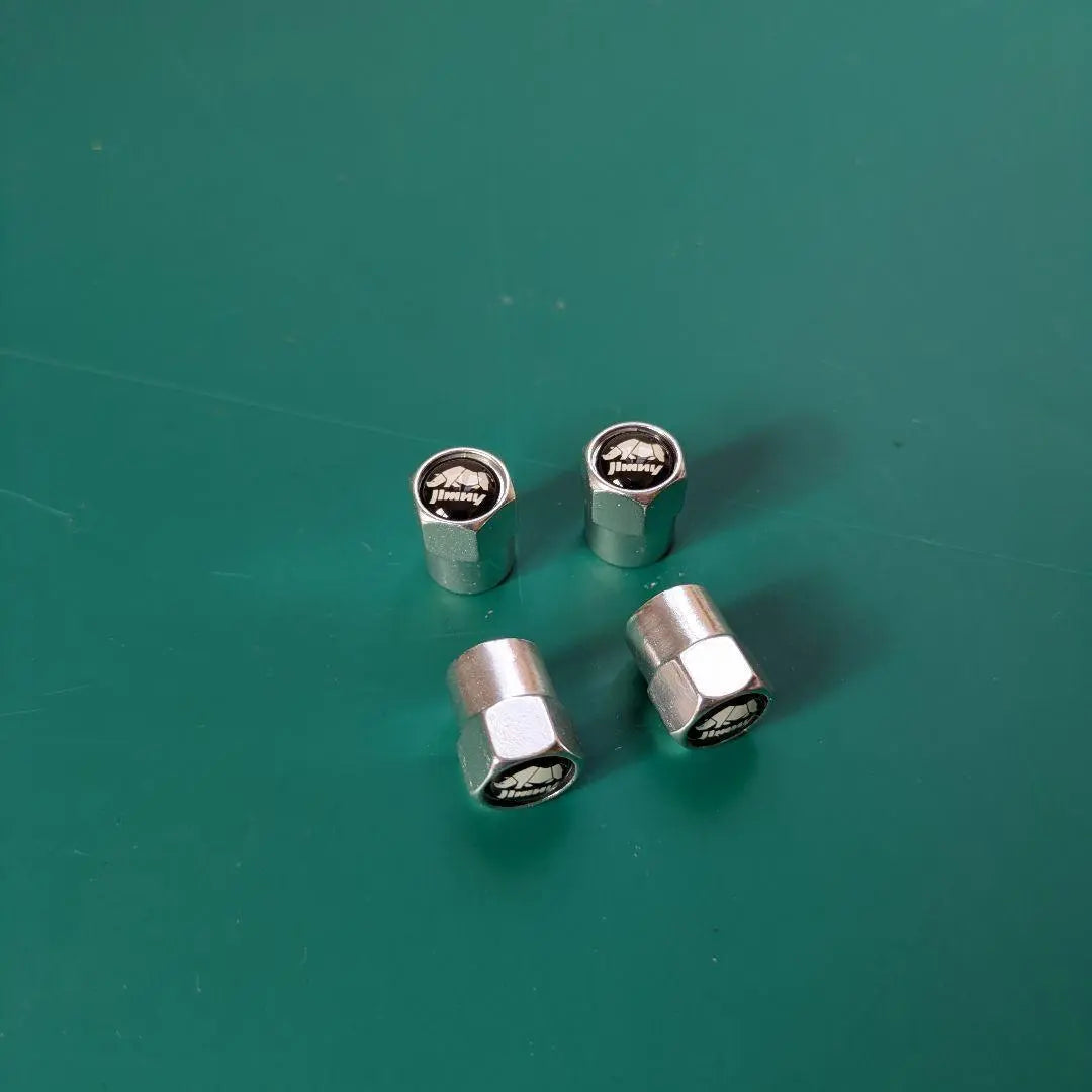 Suzuki Jimny Logo Tire Air Valve Silver Set of 4