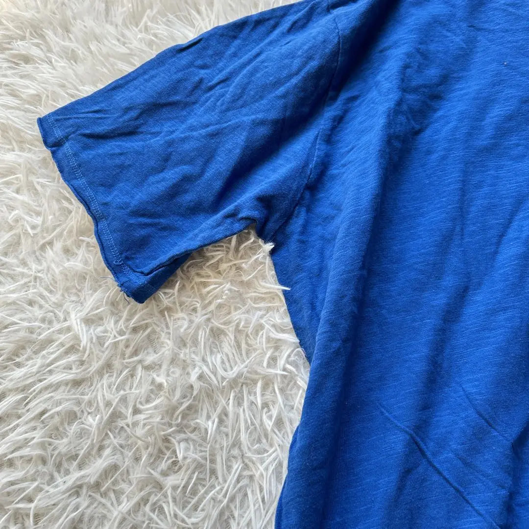 [Azur Bimausee] Short Sleeve T -shirt cut -and -sew Blue Simple XL Spring / Summer | 【アズールバイマウジー】半袖Tシャツ　カットソー　ブルー　シンプル　XL 春夏