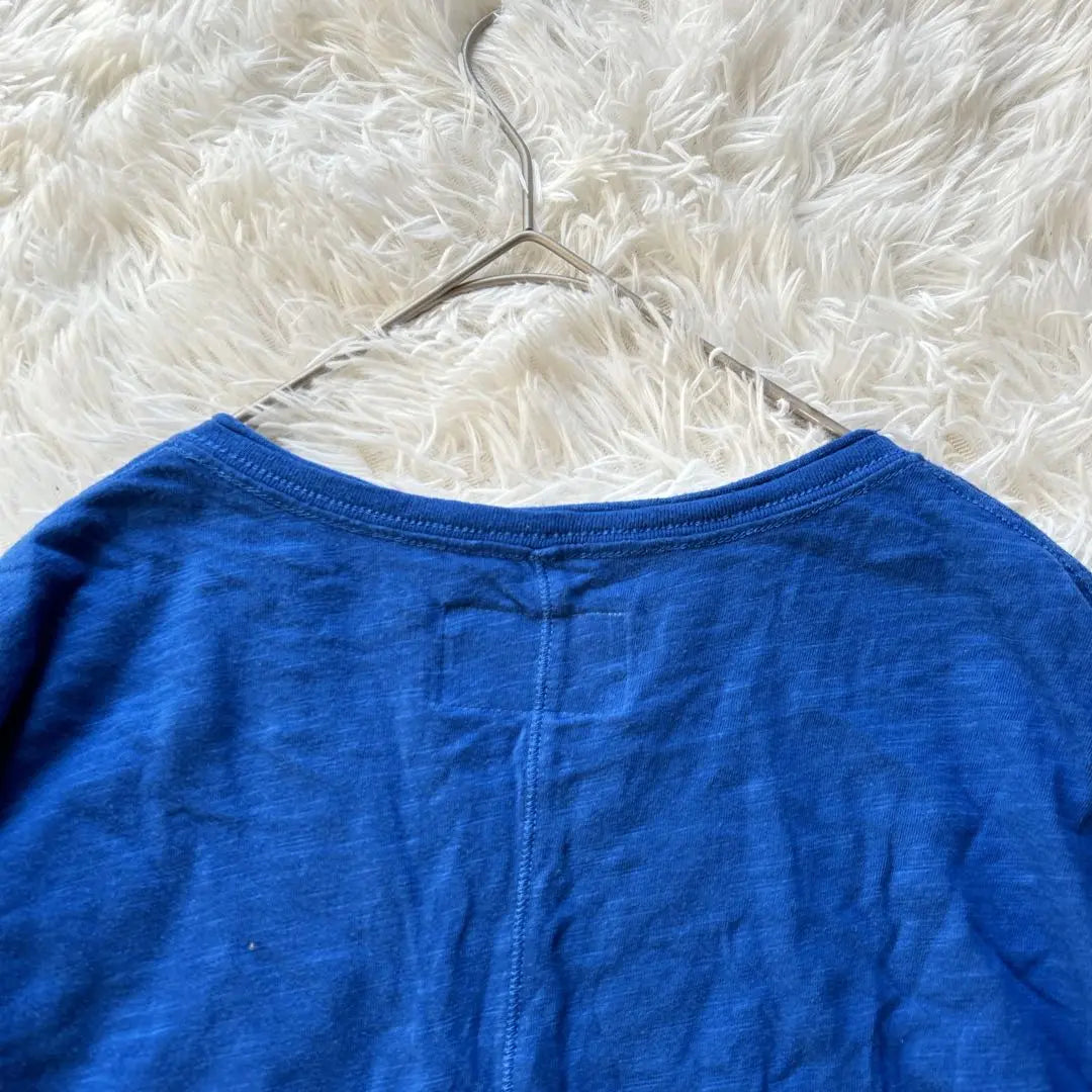 [Azur Bimausee] Short Sleeve T -shirt cut -and -sew Blue Simple XL Spring / Summer | 【アズールバイマウジー】半袖Tシャツ　カットソー　ブルー　シンプル　XL 春夏