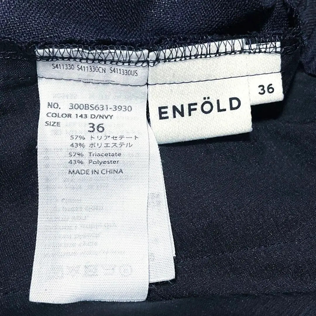 ✨Extremely beautiful✨【ENFOLD】Linen-like rubber joffps pants navy 36