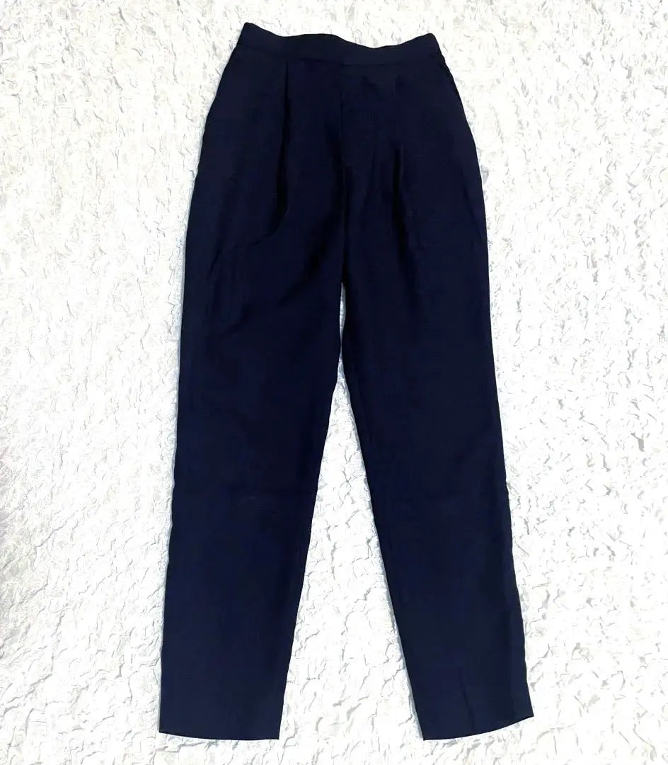 ✨Extremadamente hermoso✨【ENFOLD】Pantalones Joffps de goma tipo lino azul marino 36