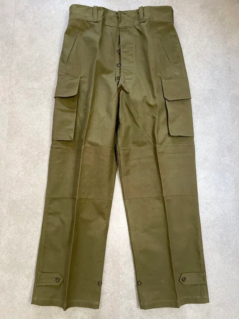 French Army Vintage M47 Pants Early Model Cotton Linen Dead Stock