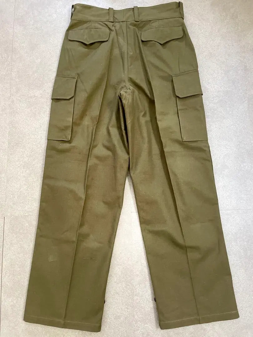 French Army Vintage M47 Pants Early Model Cotton Linen Dead Stock