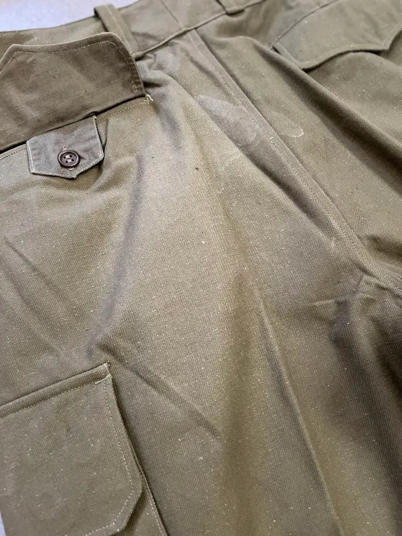 Pantalones M47 del ejército francés de época, modelo antiguo, algodón y lino, existencias muertas