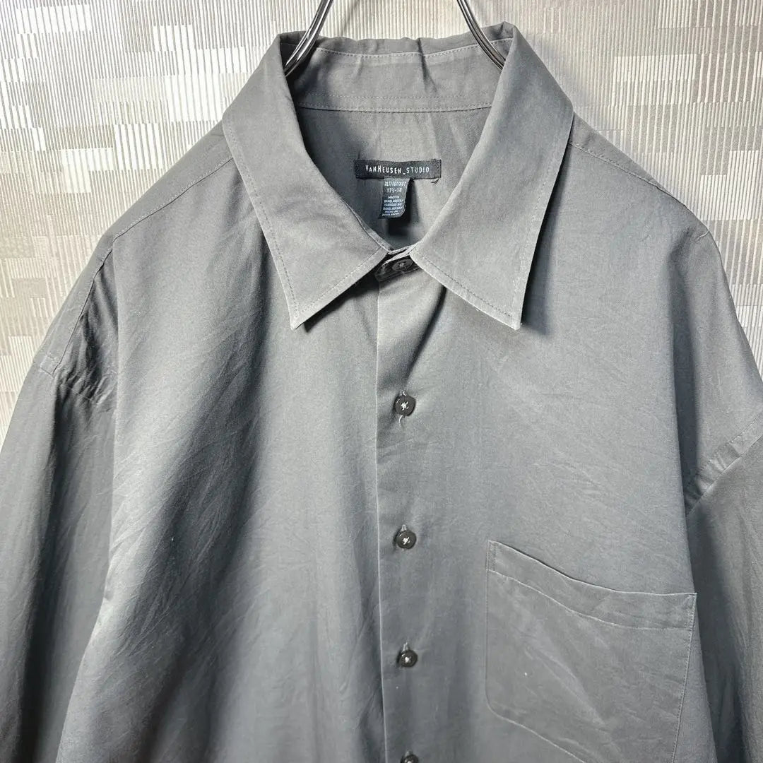 VANHEUSEN Plain Long Sleeve Shirt for Men US Size XL