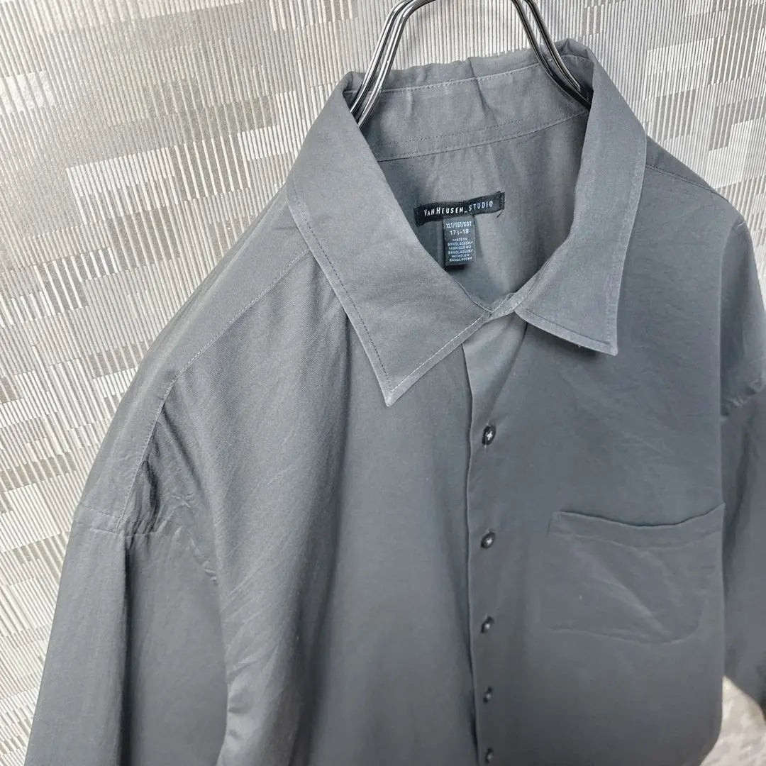 VANHEUSEN Plain Long Sleeve Shirt for Men US Size XL