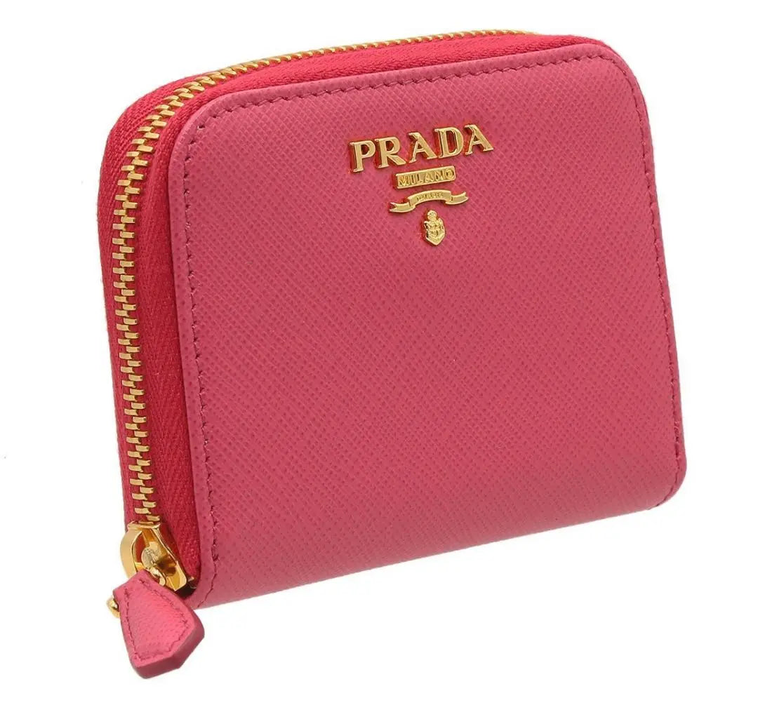 H2995 Unused Prada Saffiano Leather Coin Case Coin Purse