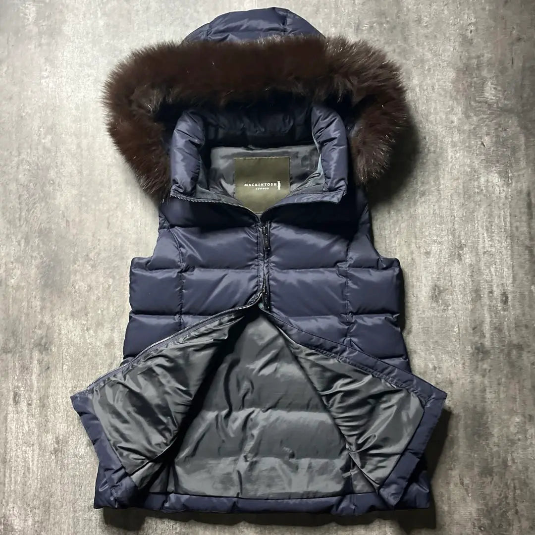 [Top Grade] MACKINTOSH Down Vest Outer Fur 38 Standard