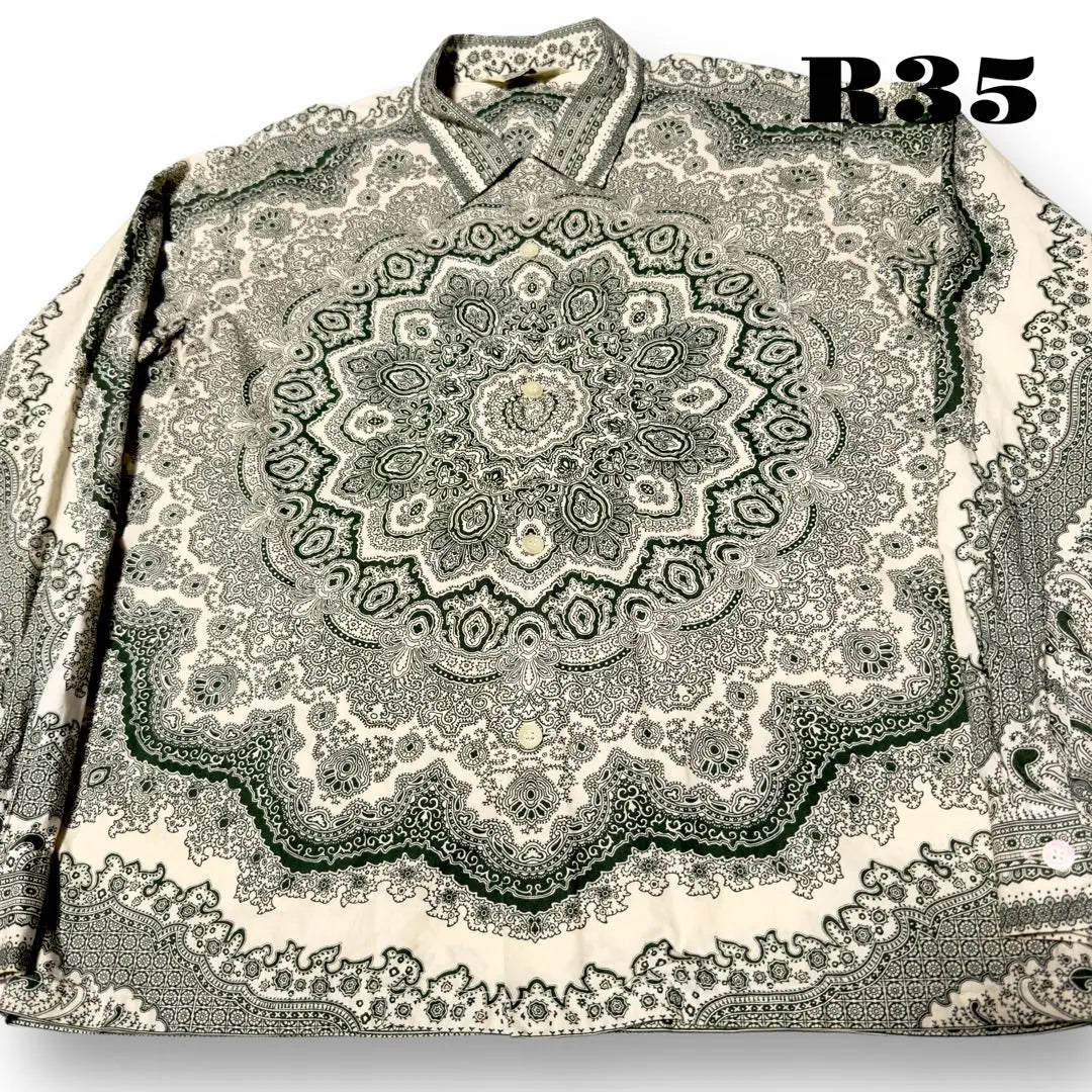 ★Limited listing★ TENDERLOIN long sleeve shirt Paisley green green white S