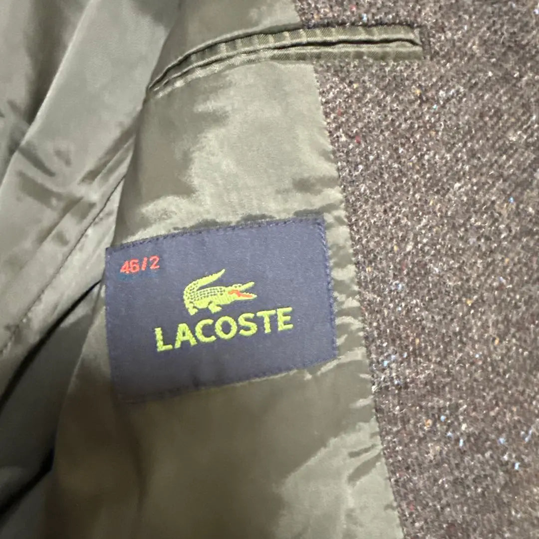 Lacoste Tailored Jacket Mixed Tweed Encon Gray Men's 46