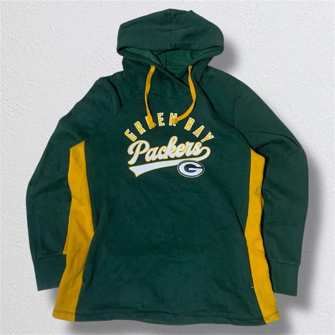 NFL Green Bay Packers Vintage Sweatshirt Pullover Hood Arch Logo/R65