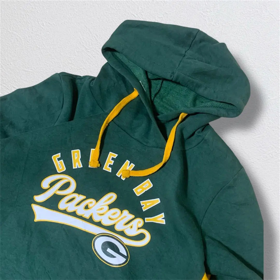 NFL Green Bay Packers Vintage Sweatshirt Pullover Hood Arch Logo/R65