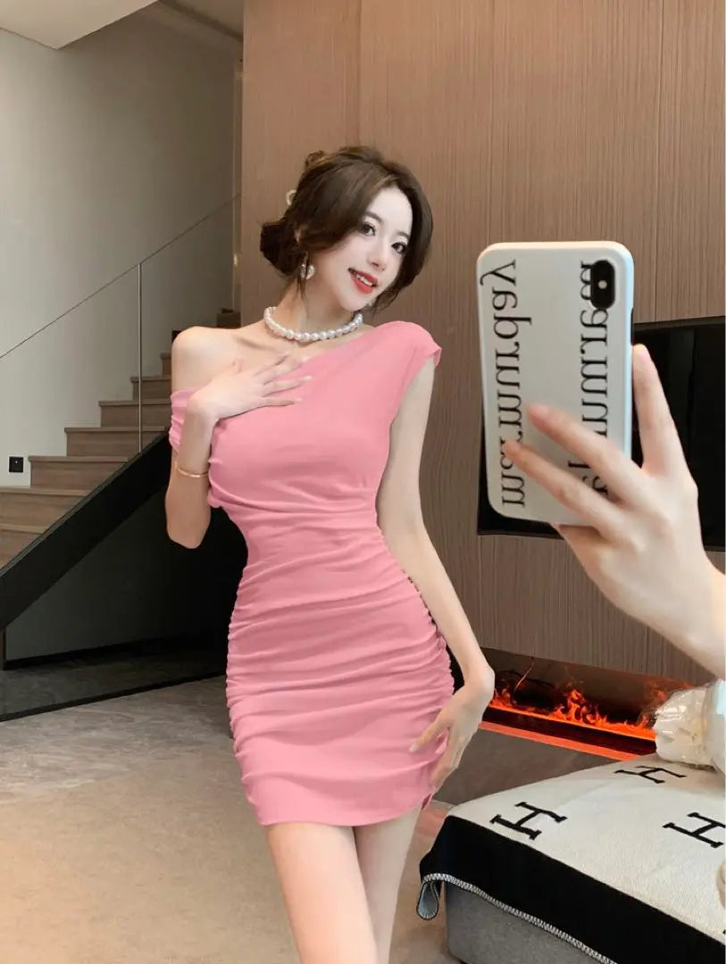 Korean Clothing Women's Dress Pink Mini Dress Pink Mini Skirt Popular