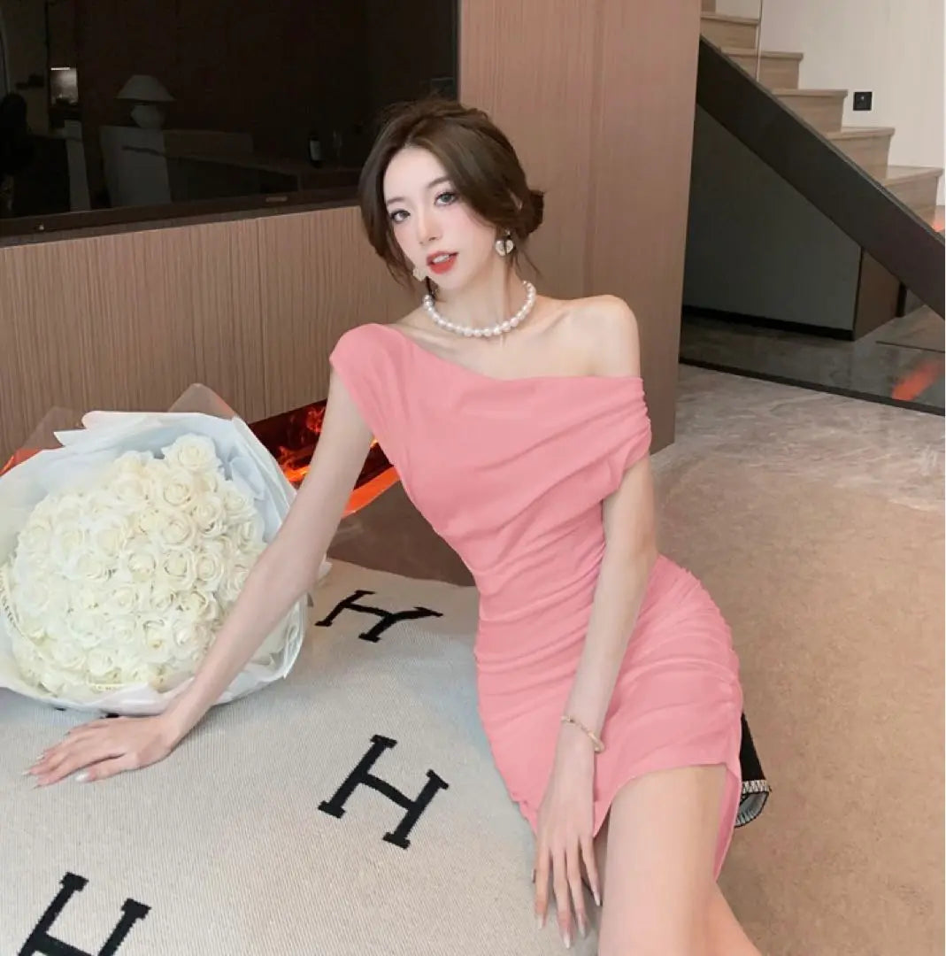 Korean Clothing Women's Dress Pink Mini Dress Pink Mini Skirt Popular