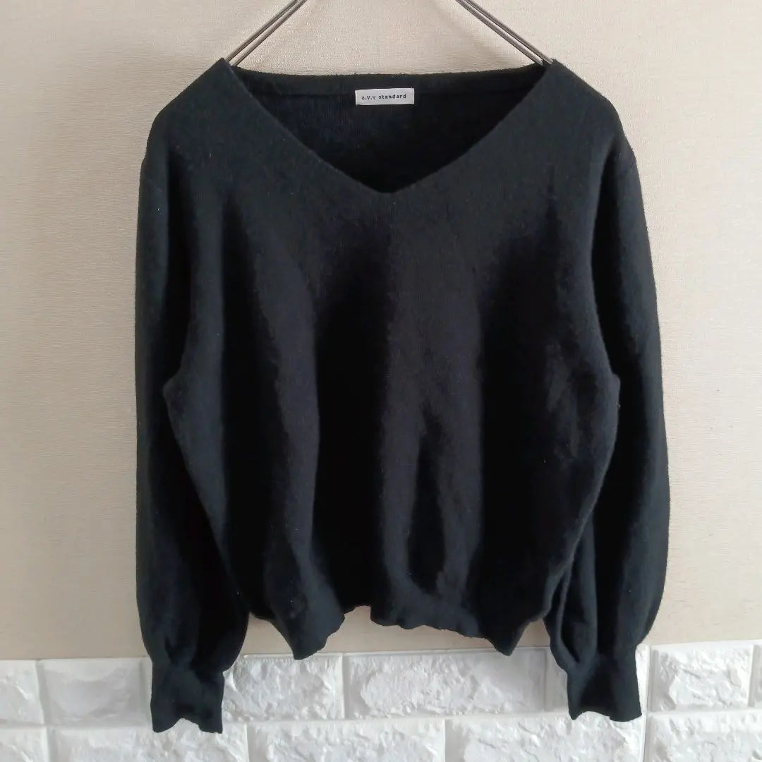 ◆Aveve◆ Long sleeve sweater L short length knit Spring Autumn Winter ◆c1423