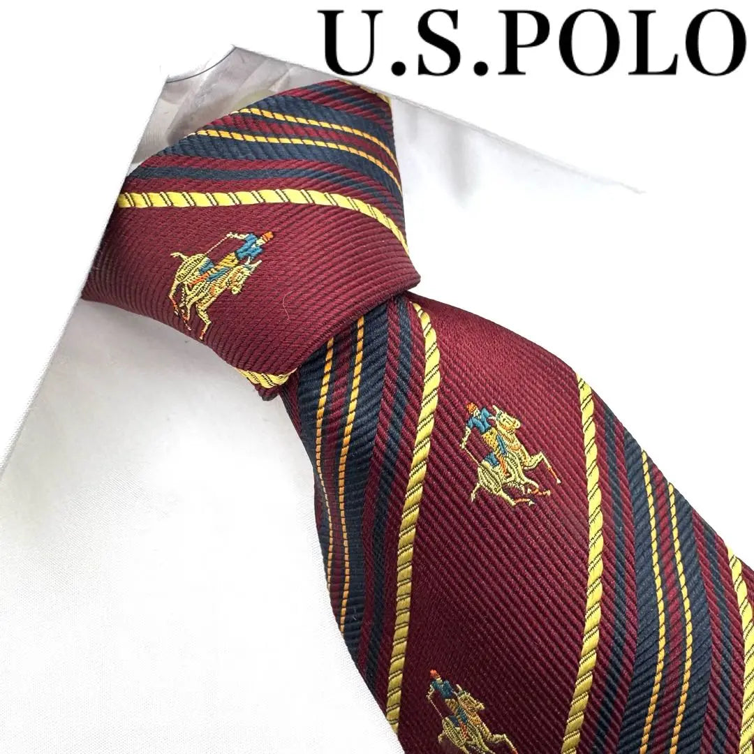 [Good condition] US POLO striped tie one-of-a-kind vintage suit