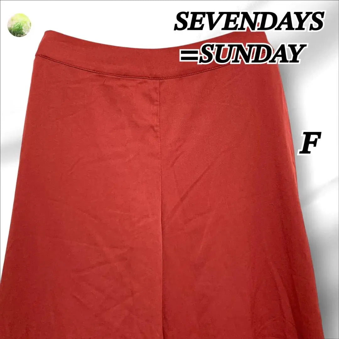 [Unused item] Seven Days Sunday Wrap Pants Size F Women's Red