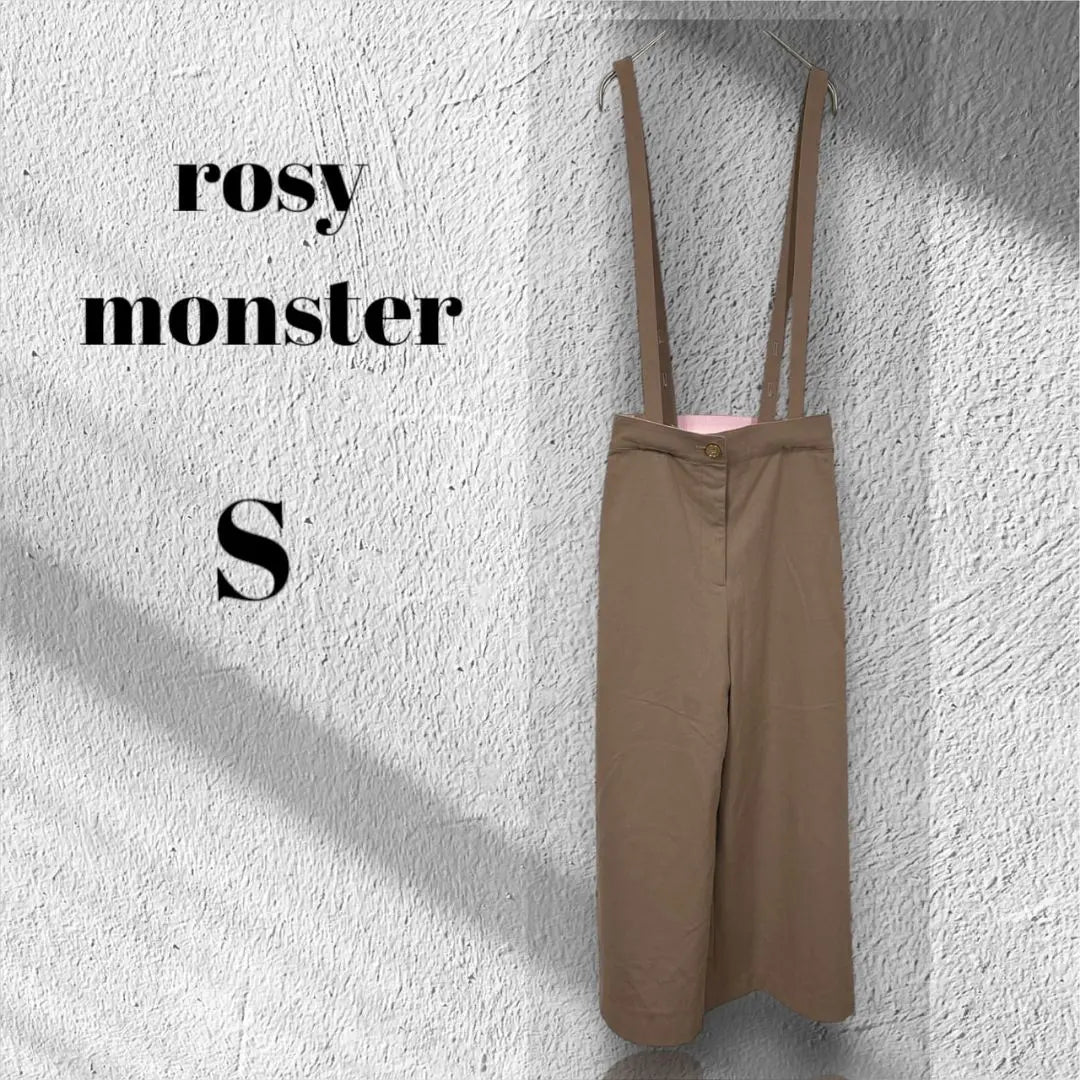 Rosie Monster Rayon Blend Long Overalls Pants S Beige ◆M3355