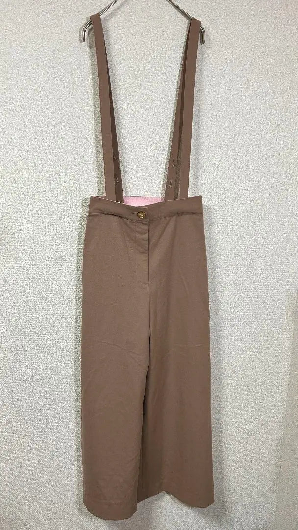 Rosie Monster Rayon Blend Long Overalls Pants S Beige ◆M3355