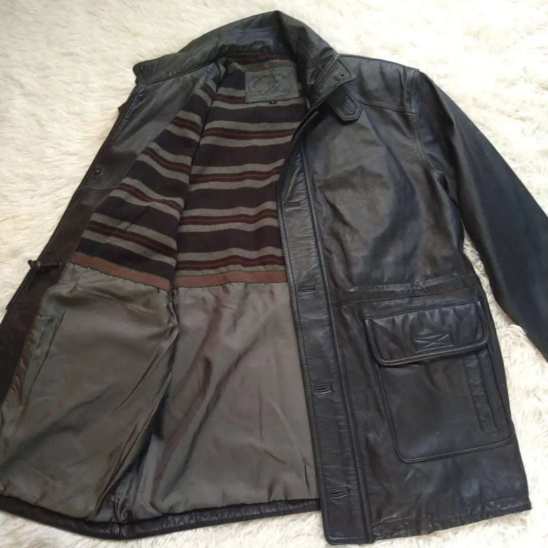 Jack Mighty Striped Sheepskin Men's Jacket Size L