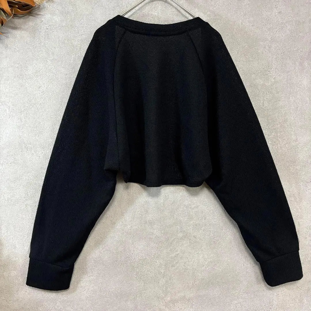 GU Black Cardigan Bolero Size M Knit 1561