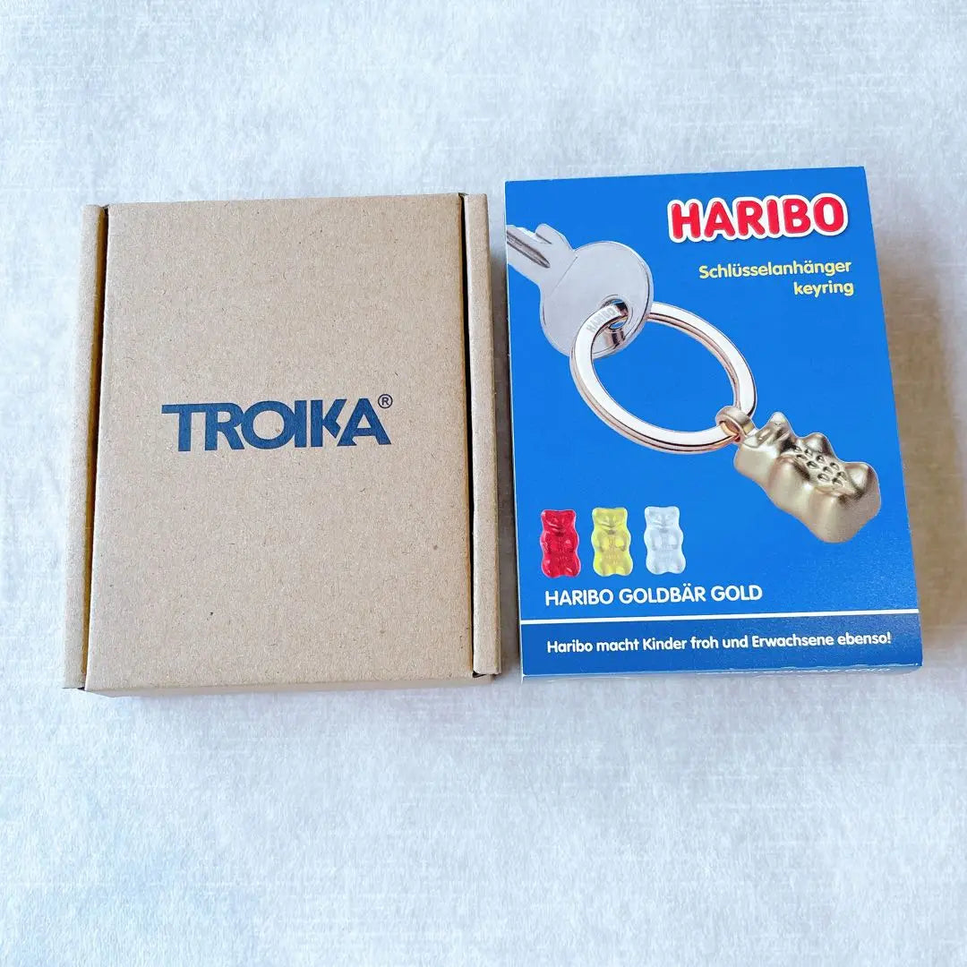 HARIBO [Not sold in Japan] TROIKA collaboration Gold Bear Keychain Gold