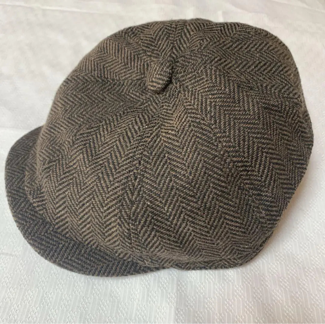 Hunting hat for men, brown L, casquette, tweed, beret, autumn/winter, hat