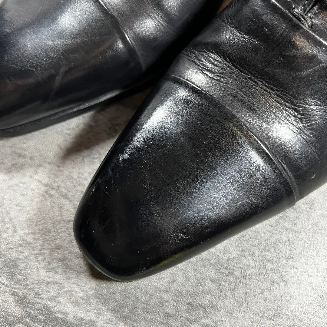 [Santoni] (6) Business shoes black straight tip 6365