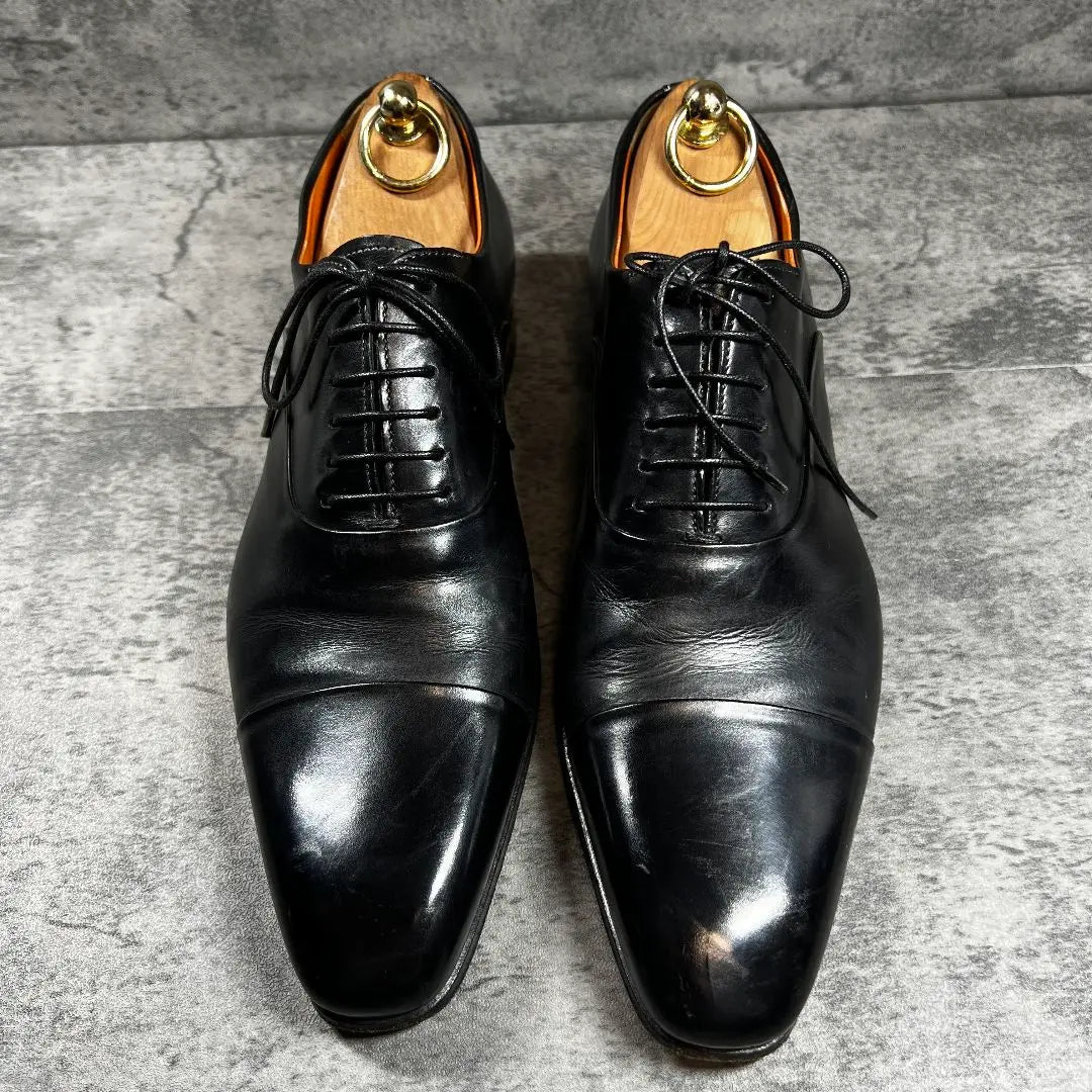 [Santoni] (6) Business shoes black straight tip 6365