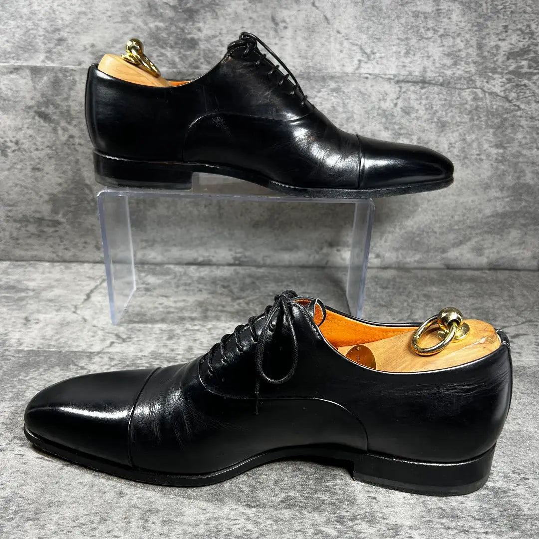 [Santoni] (6) Business shoes black straight tip 6365