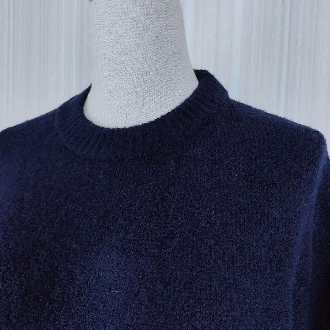 [U2001] New tagged Lu Lu Luniy knit ribbon navy | 【う2001】新品 タグ付き Lu Lu Luniy ニット リボン ネイビー