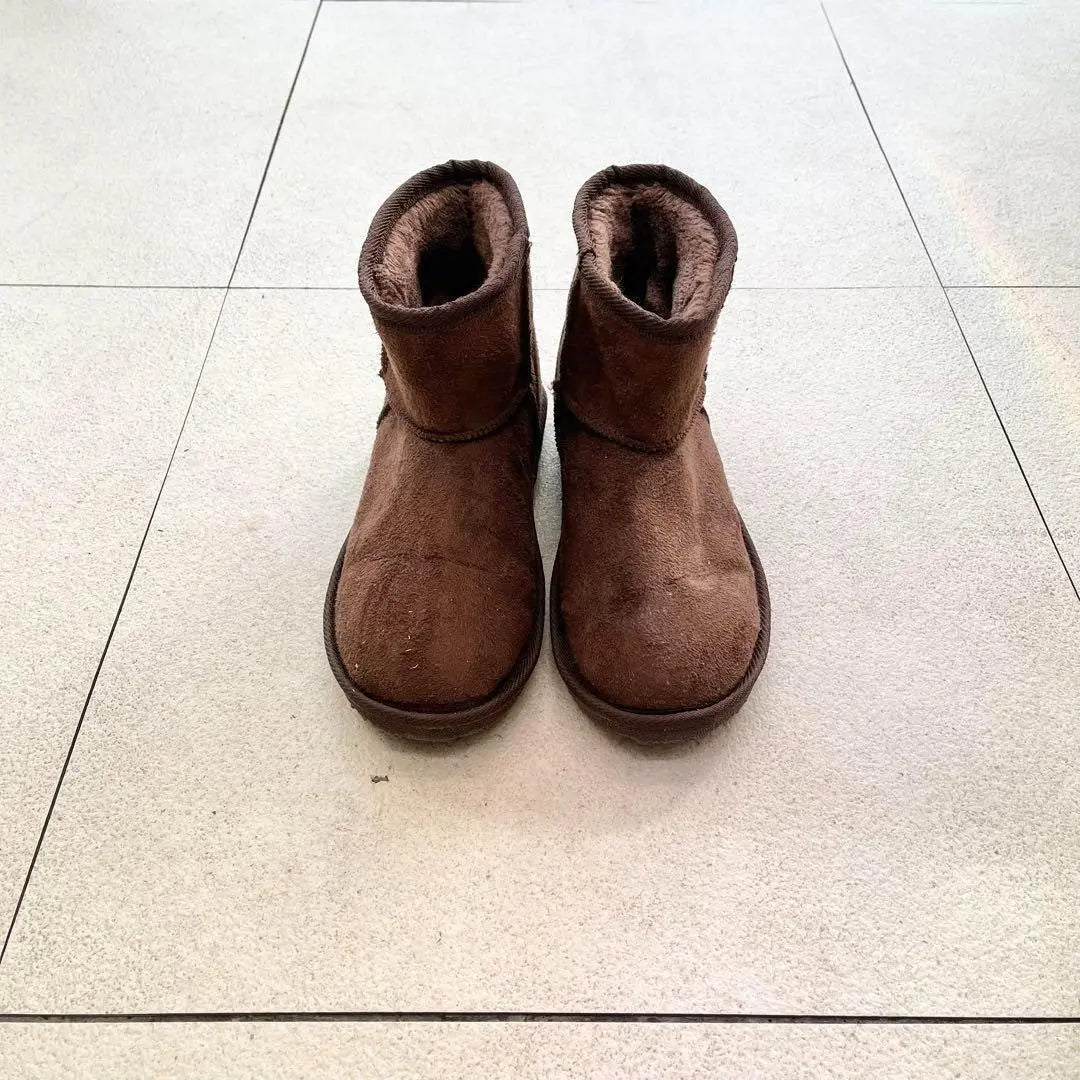 [UGG style] Sheepskin boots S size dark brown short length winter boots