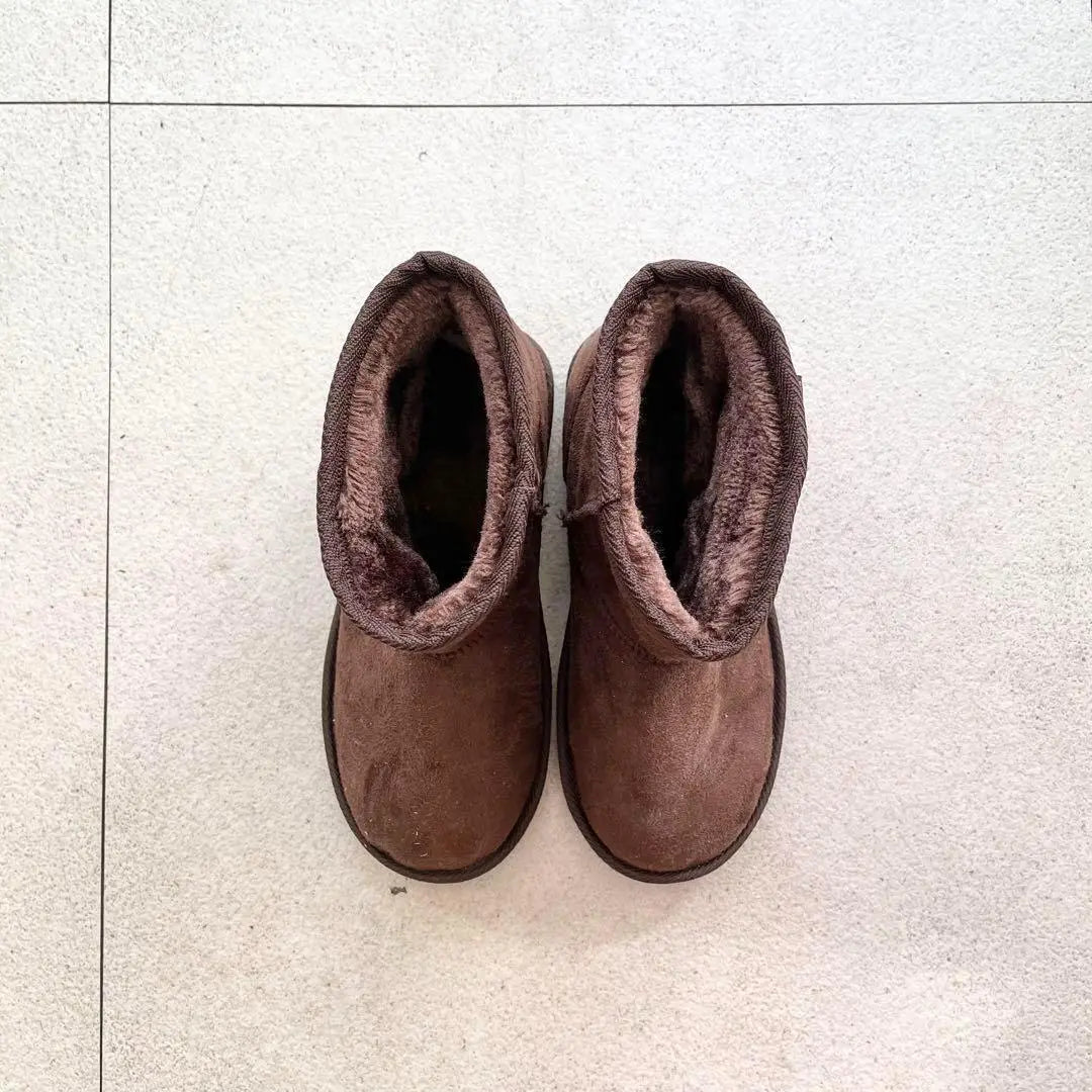 [UGG style] Sheepskin boots S size dark brown short length winter boots