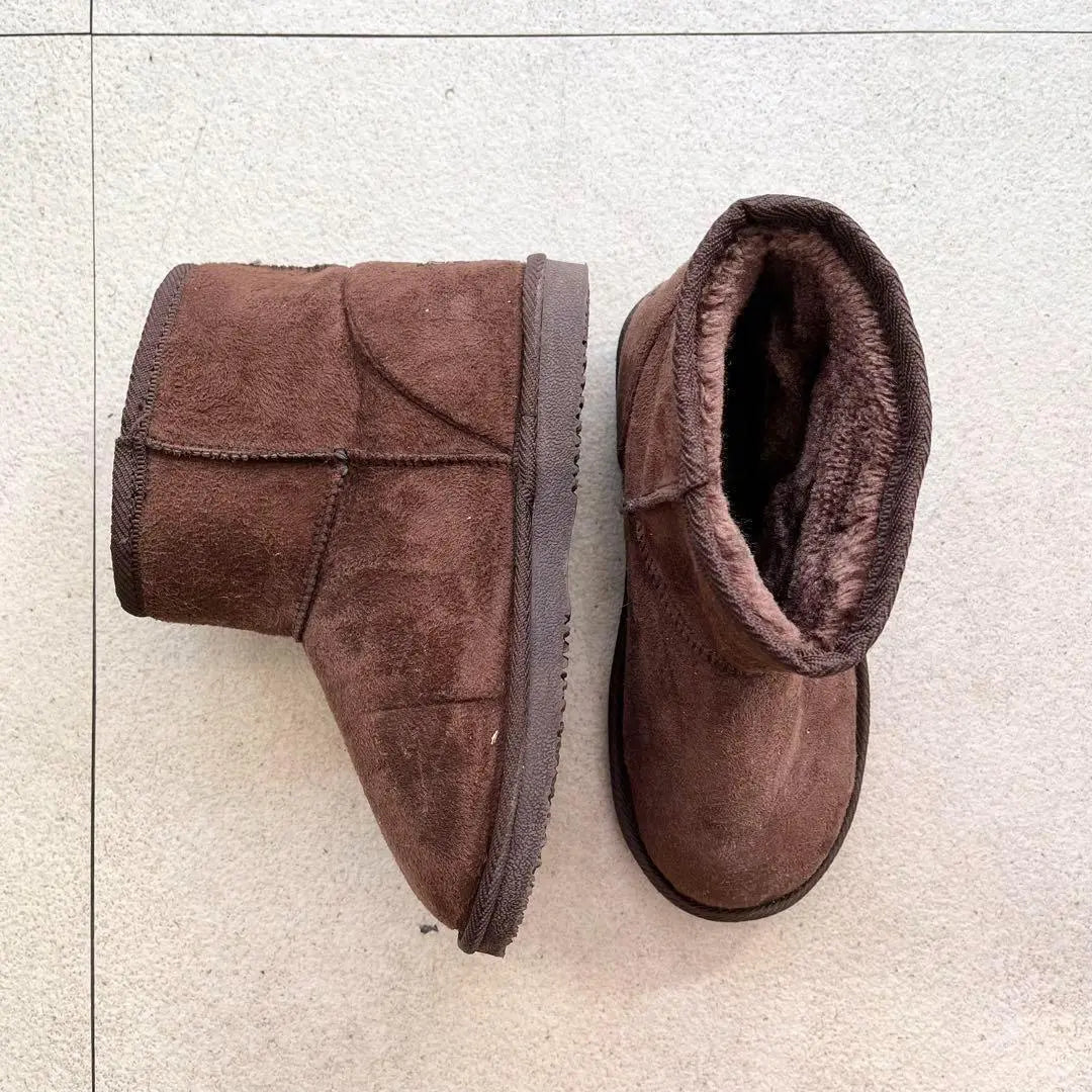 [UGG style] Sheepskin boots S size dark brown short length winter boots