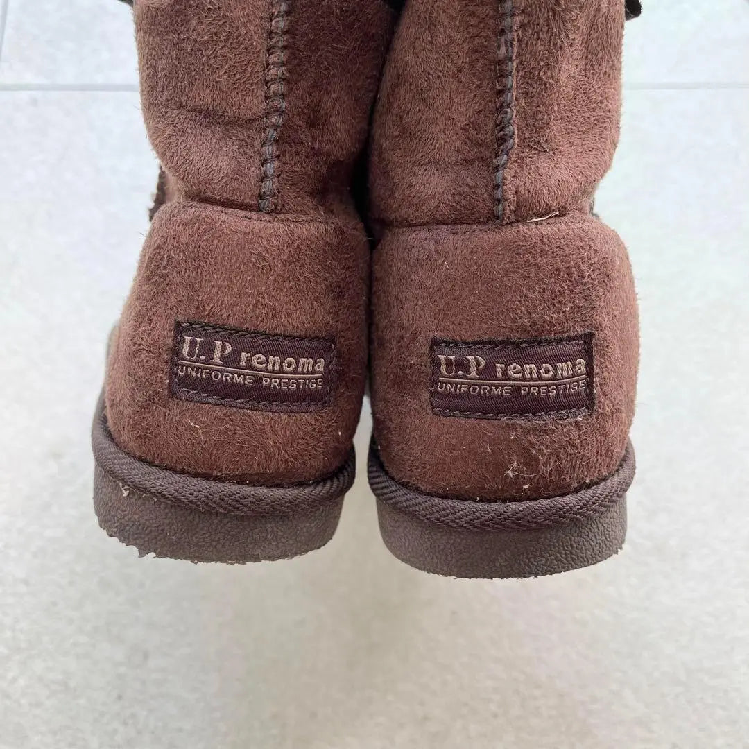 [UGG style] Sheepskin boots S size dark brown short length winter boots