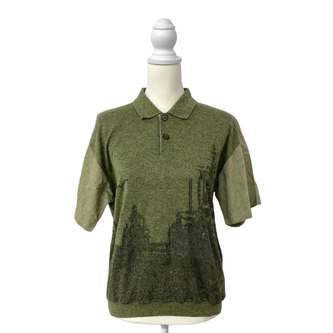 ST.BRUNO Bruno Yellow Green Polo Shirt Casual M