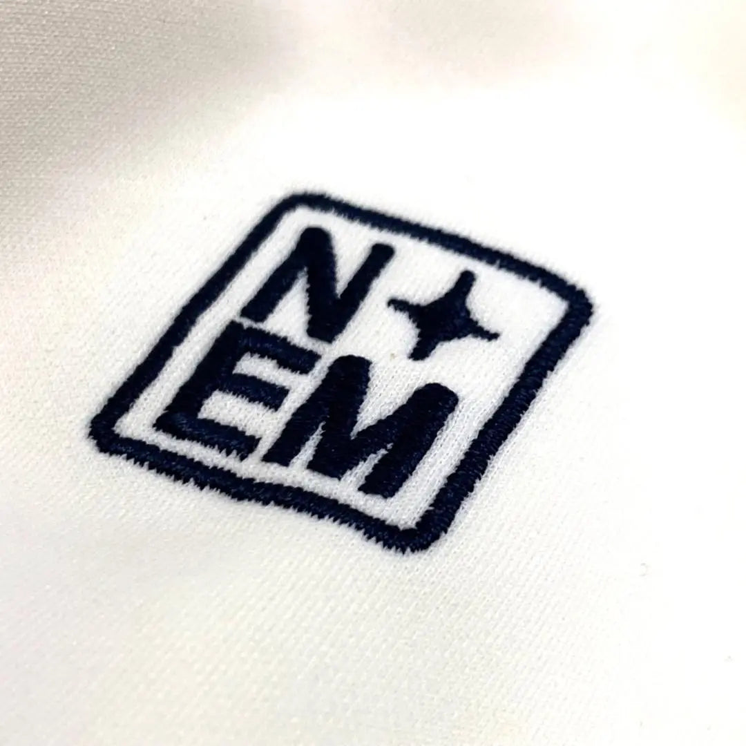 nemne track jacket white women's size S embroidery