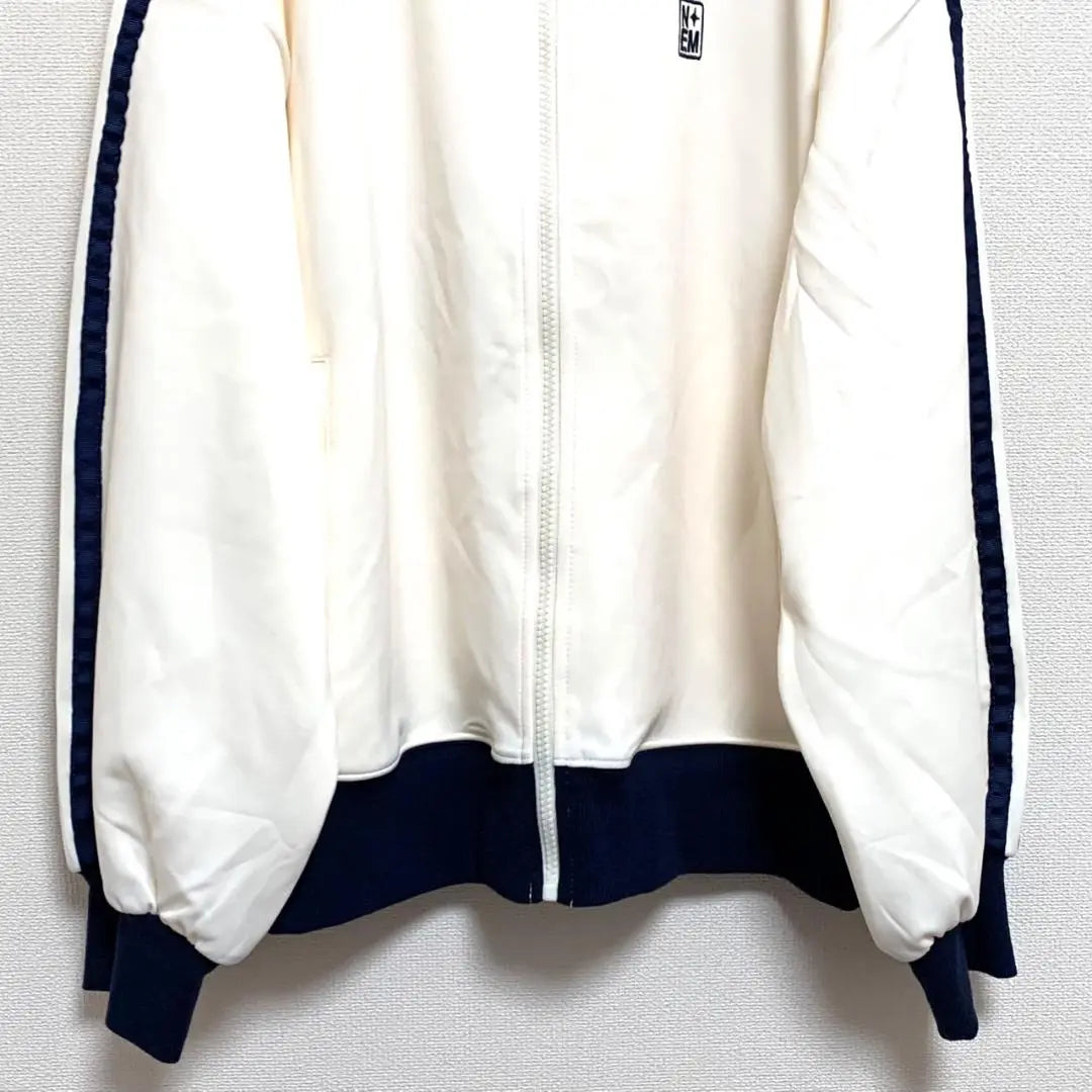 nemne track jacket white women's size S embroidery