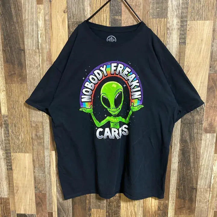 Character alien Alien Print T -shirt USA used clothes short sleeve XL