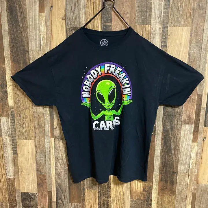 Character alien Alien Print T -shirt USA used clothes short sleeve XL