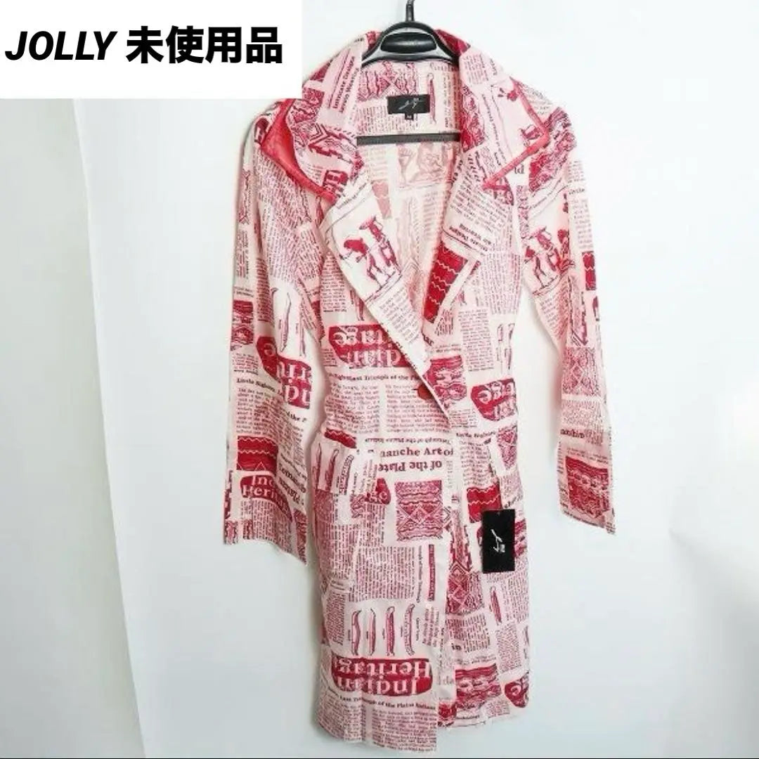 JOLLY Raincoat Allover Pattern Long Coat 42