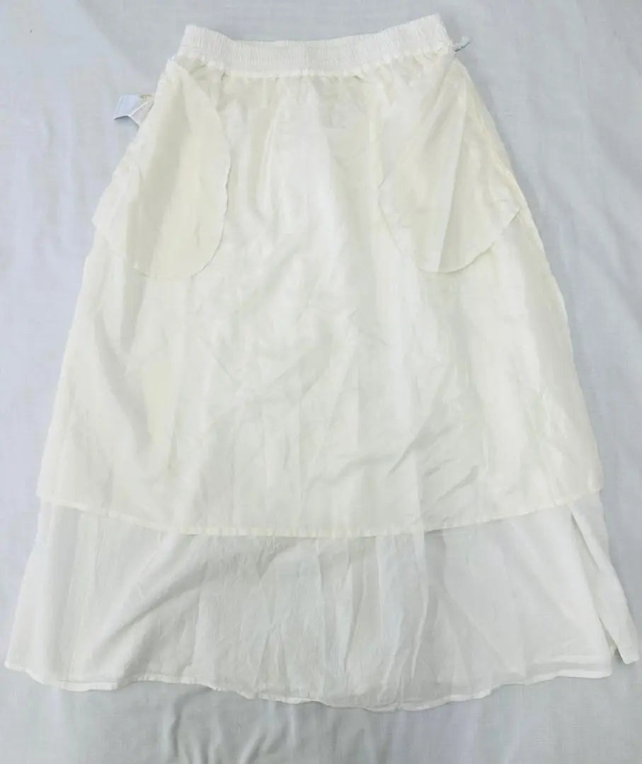 [Extremely Good Condition] Chocolat Fine Robe Long Gathered Skirt Adjustable String F Off White