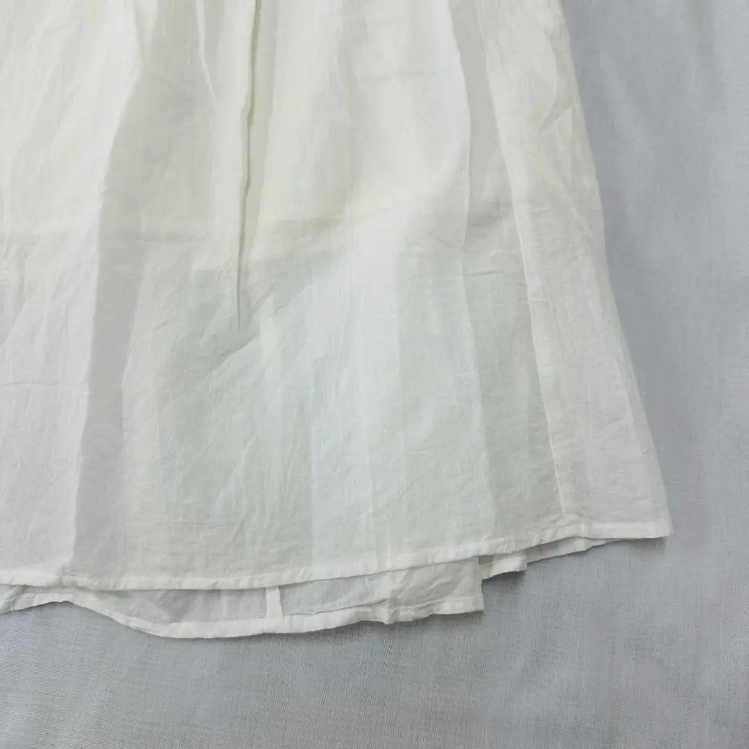 [Extremely Good Condition] Chocolat Fine Robe Long Gathered Skirt Adjustable String F Off White