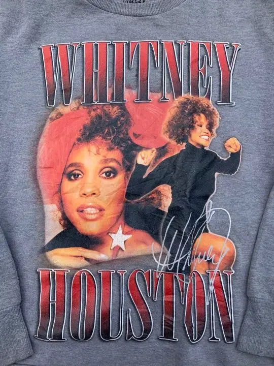 Vintage printed sweatshirt whitney houston