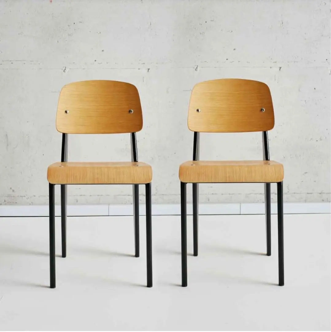 Nuevo conjunto clásico de 2 sillas STANDARD CHAIR de Jean Prouve reimpresión