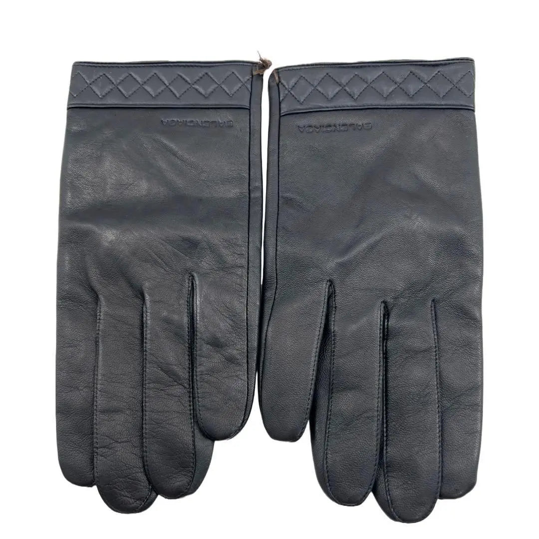 BALENCIAGA Sheepskin Lamb Leather Gloves Black