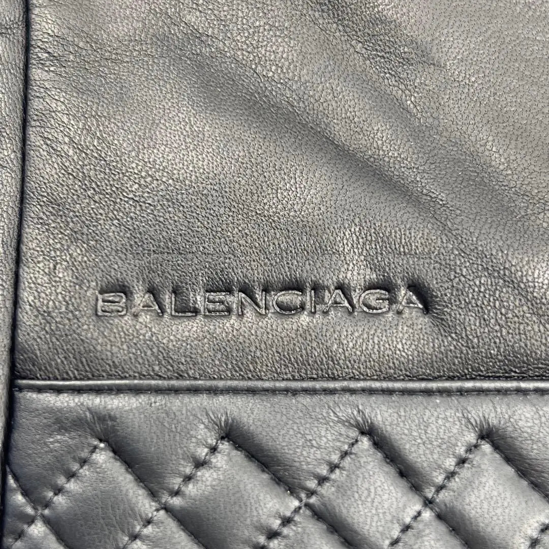 BALENCIAGA Sheepskin Lamb Leather Gloves Black