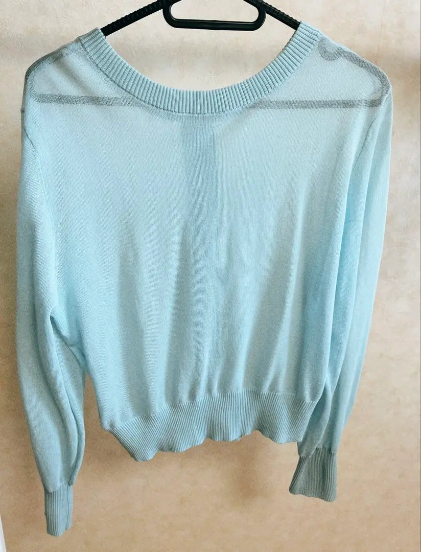 VIS Light blue long sleeve cardigan size M