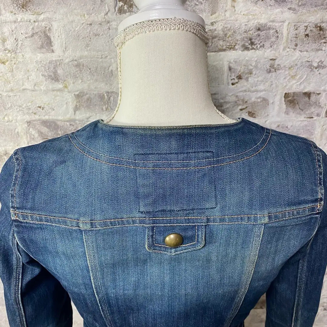 2313★ [ef-de] F-de denim jacket cropped length size 9 button